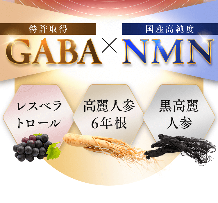 特許取得GABA×国産高純度NMN