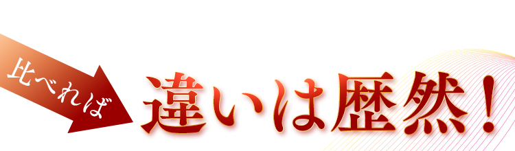 比べれば違いは歴然！