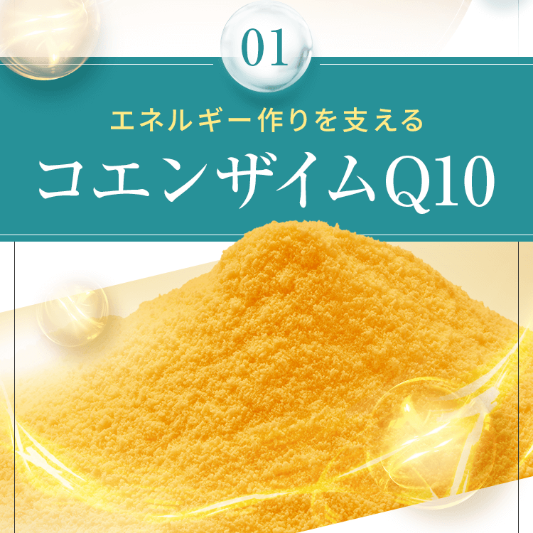 エネルギー作りを支えるコエンザイムQ10
