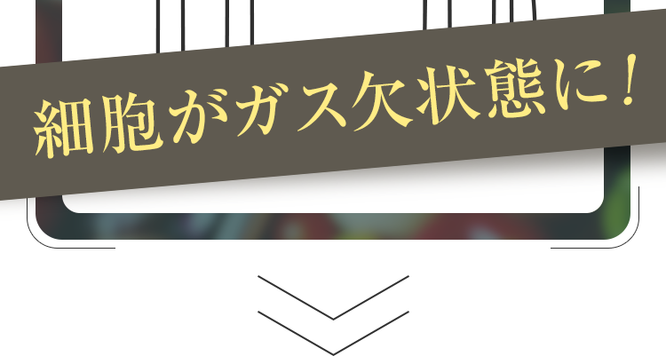 細胞がガス欠状態に！