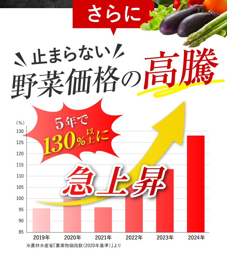 野菜価格の高騰