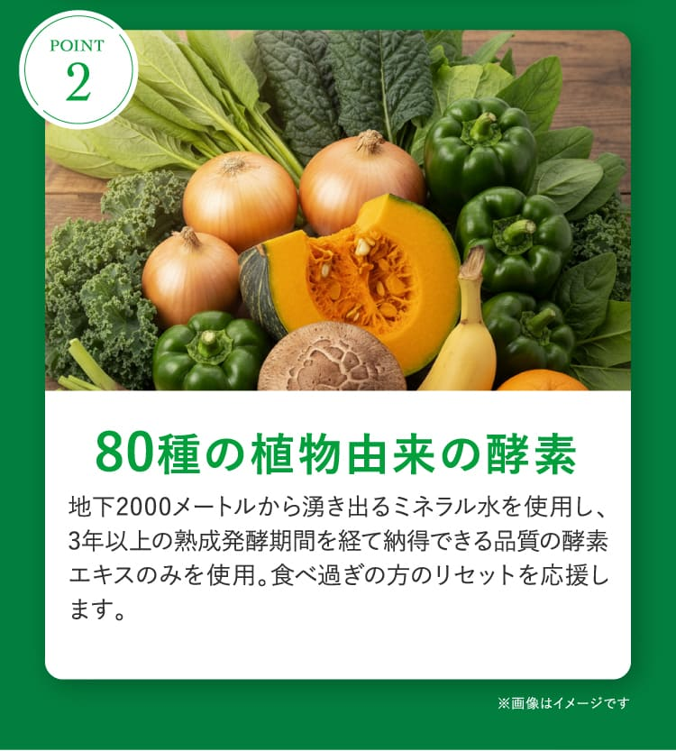 80種の植物由来の酵素