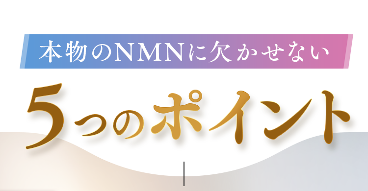 NMNに欠かせない、5つのポイント