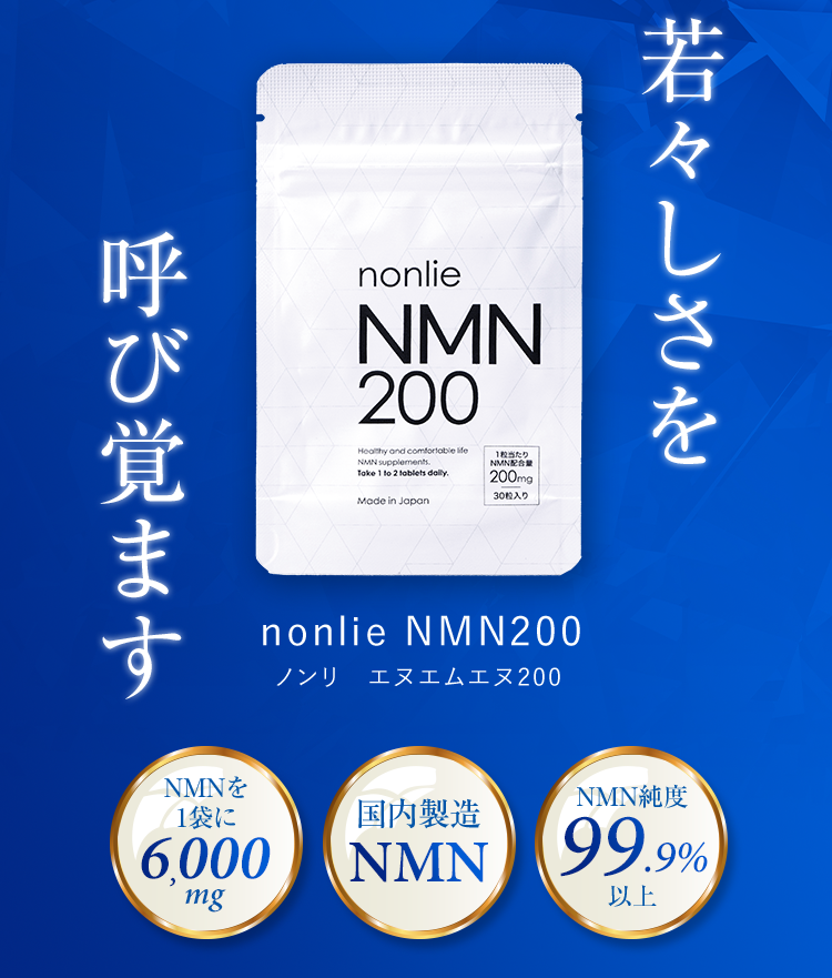 話題の行列 nonlie ノンリ NMN200プラス 2袋セット savingssafari.com